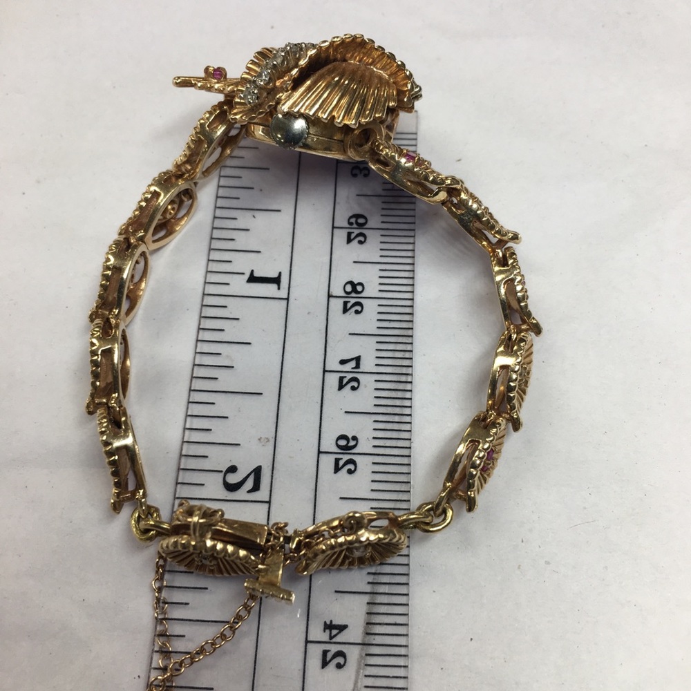 antique 14K yellow gold bracelet and ring - Picture 4 of 5